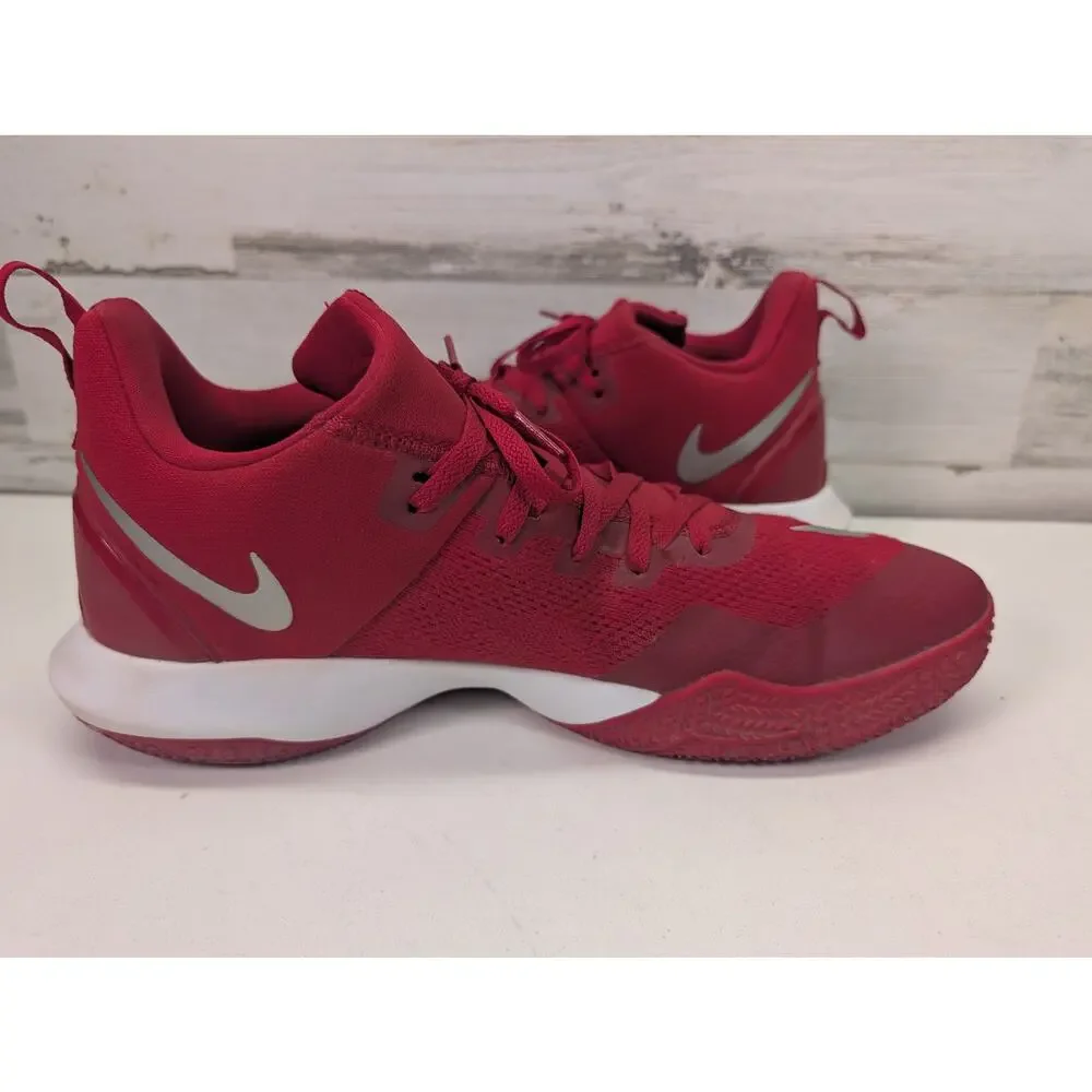 Nike Zoom Live II Shoes Mens Size 15 Red White Basketball Sneakers 942802-603